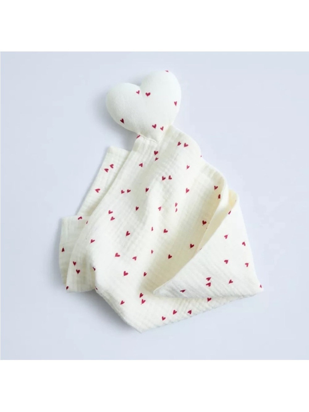 ZARA TEXTURED HEARTS SECURITY BLANKET